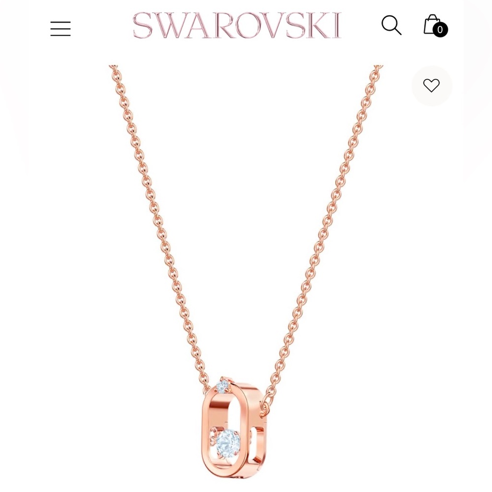Swarovski Una Necklace Rose Gold